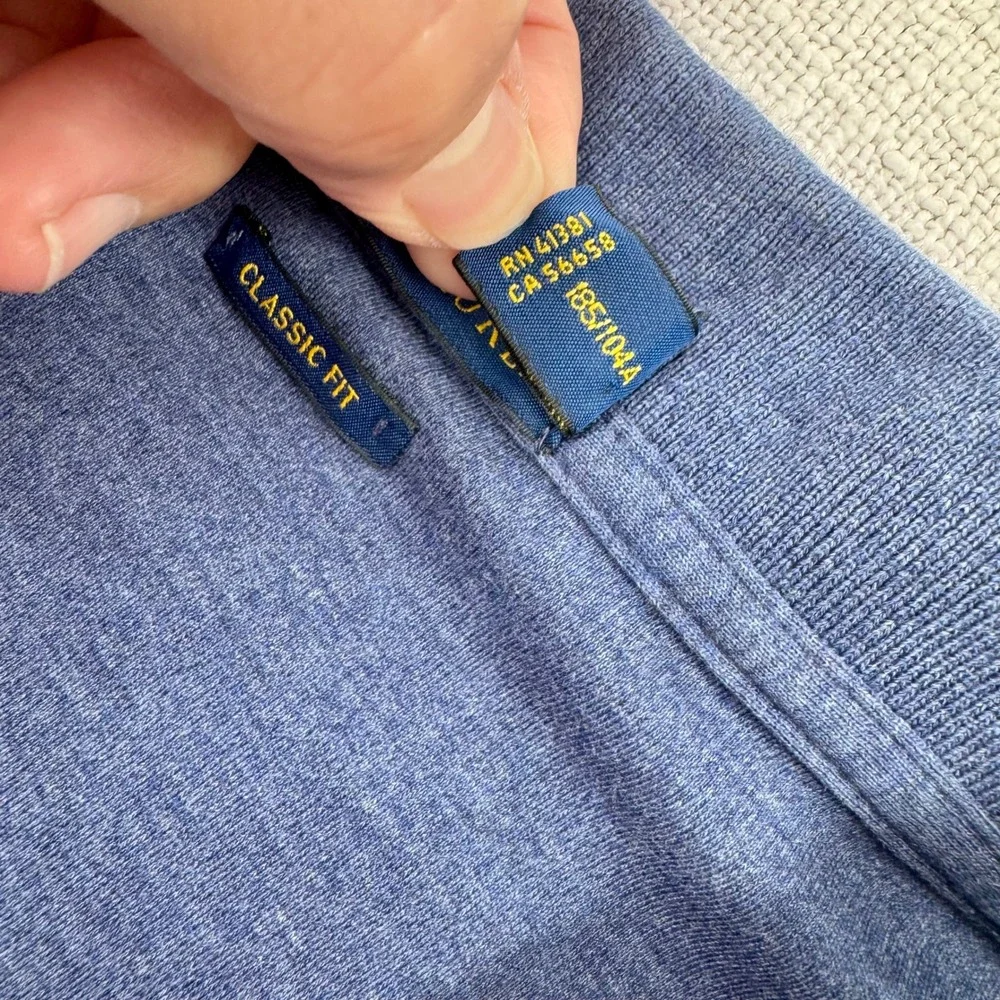 Polo Ralph Lauren Mens XL Classic Fit Blue Heather Short Sleeve Cotton Polo